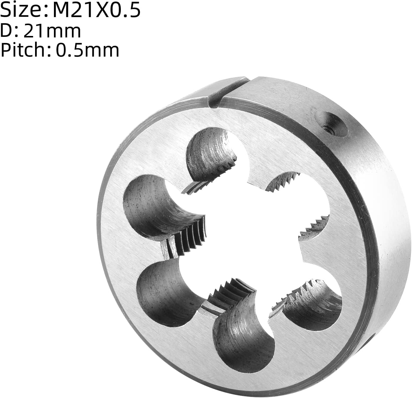 Burkit M21 X 0.5 Tap and Die Set, M21 x 0.5 Machine Thread Tap and Round Die Right Hand