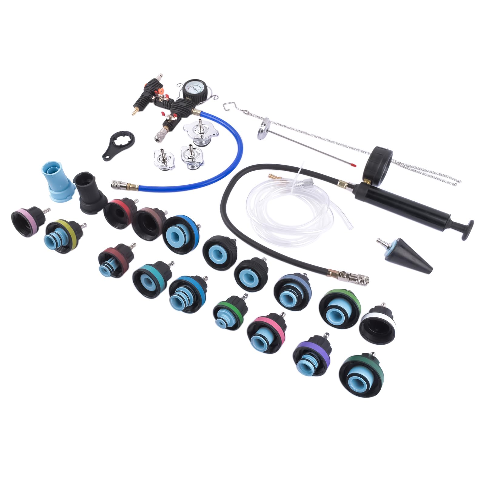 Radiatore Pressione Tester Kit 28 Pezzi per Auto Sistema di Raffreddamento