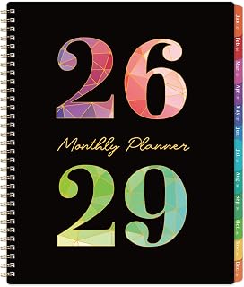 Coboll 2026-2029 3-Year Monthly Planner: July 2026-June 2029, 9x11 Inch Thick Paper, Colorful Tabs, Pocket for Long-Term Goals