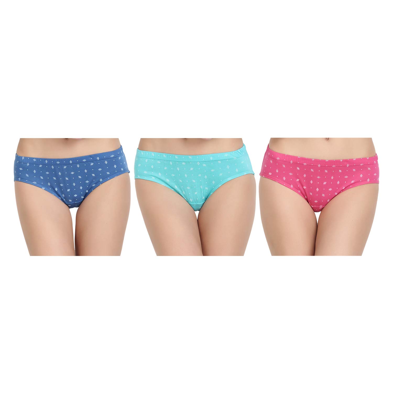 blazon Women's Mid Rise Hipster Soft Skin (Inner-Elastic) Panty | Printed | Combo Pack of 3 | Colour Base | Available Sizes: S, M, L, XL, 2XL, 3XL, 4XL, 5XL-picture-47