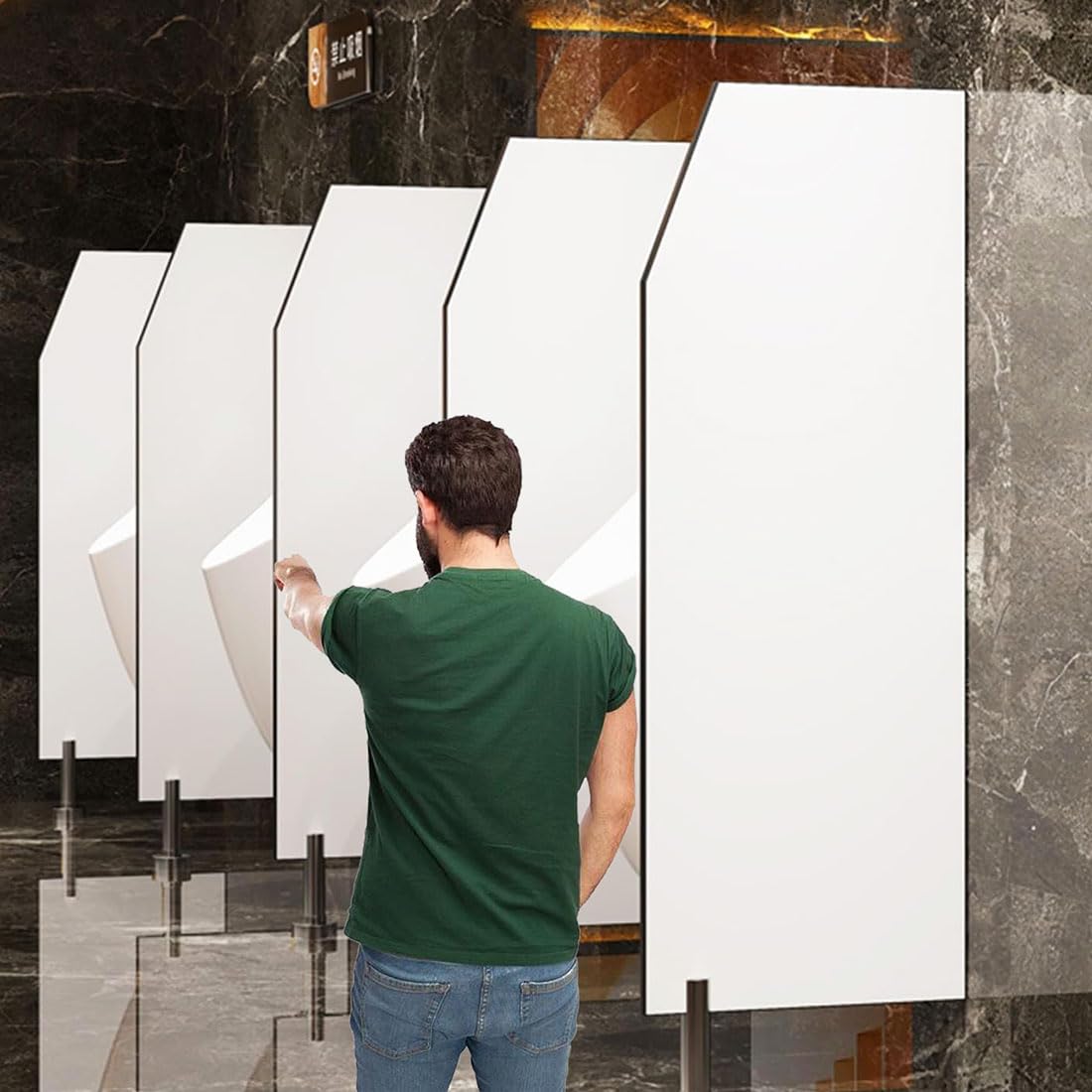 Mampara de orinal idónea para instalar en los aseos masculinos de restaurantes y zonas de ocio