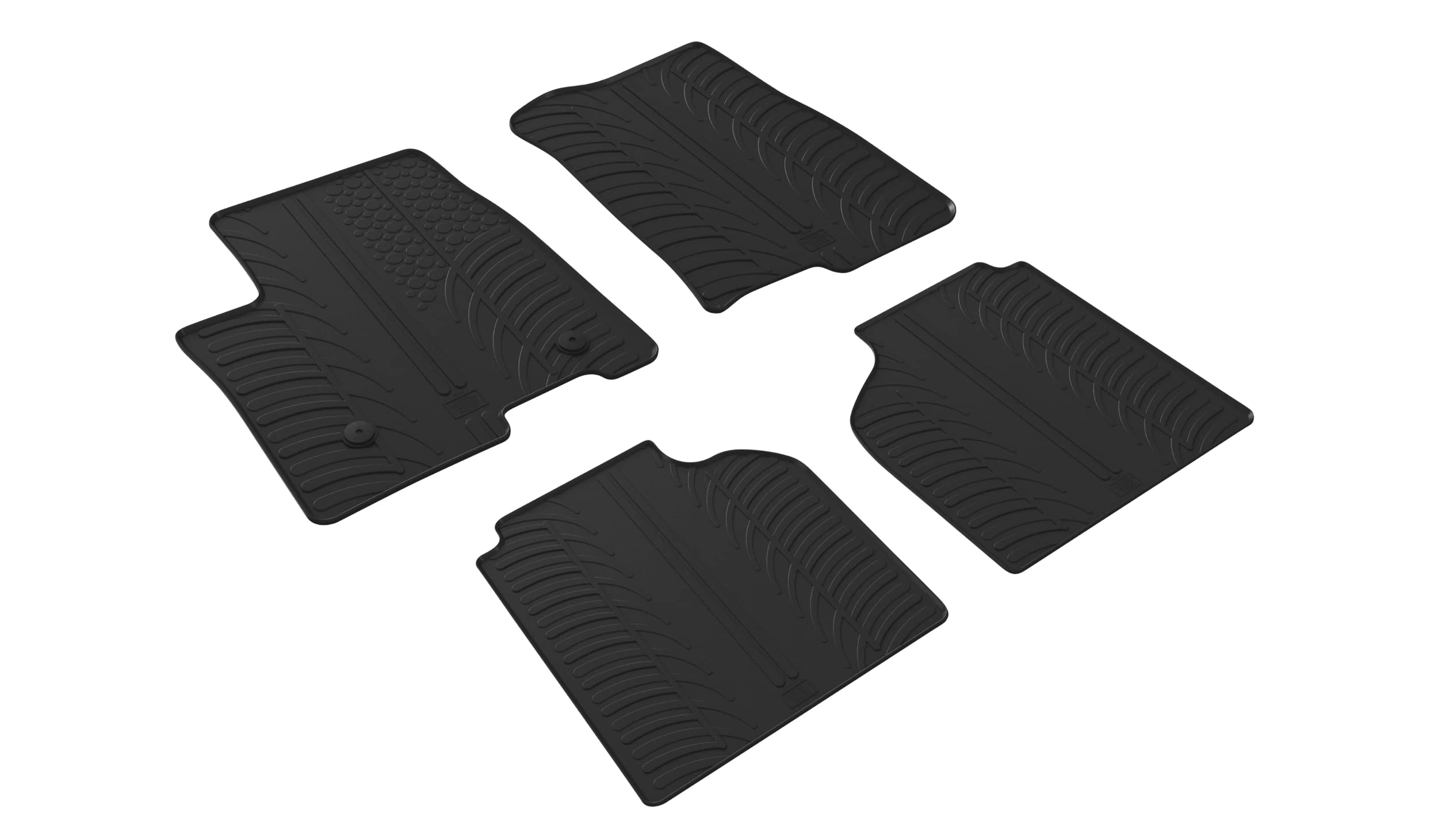 Gledring USA Custom Fit All-Weather Rubber Floor mats Compatible with Chevy Silverado 1500 Crew/Double 2019-2025, No Trimming Required, Tailored Custom Fit, Protects from Rain, Mud and Snow.
