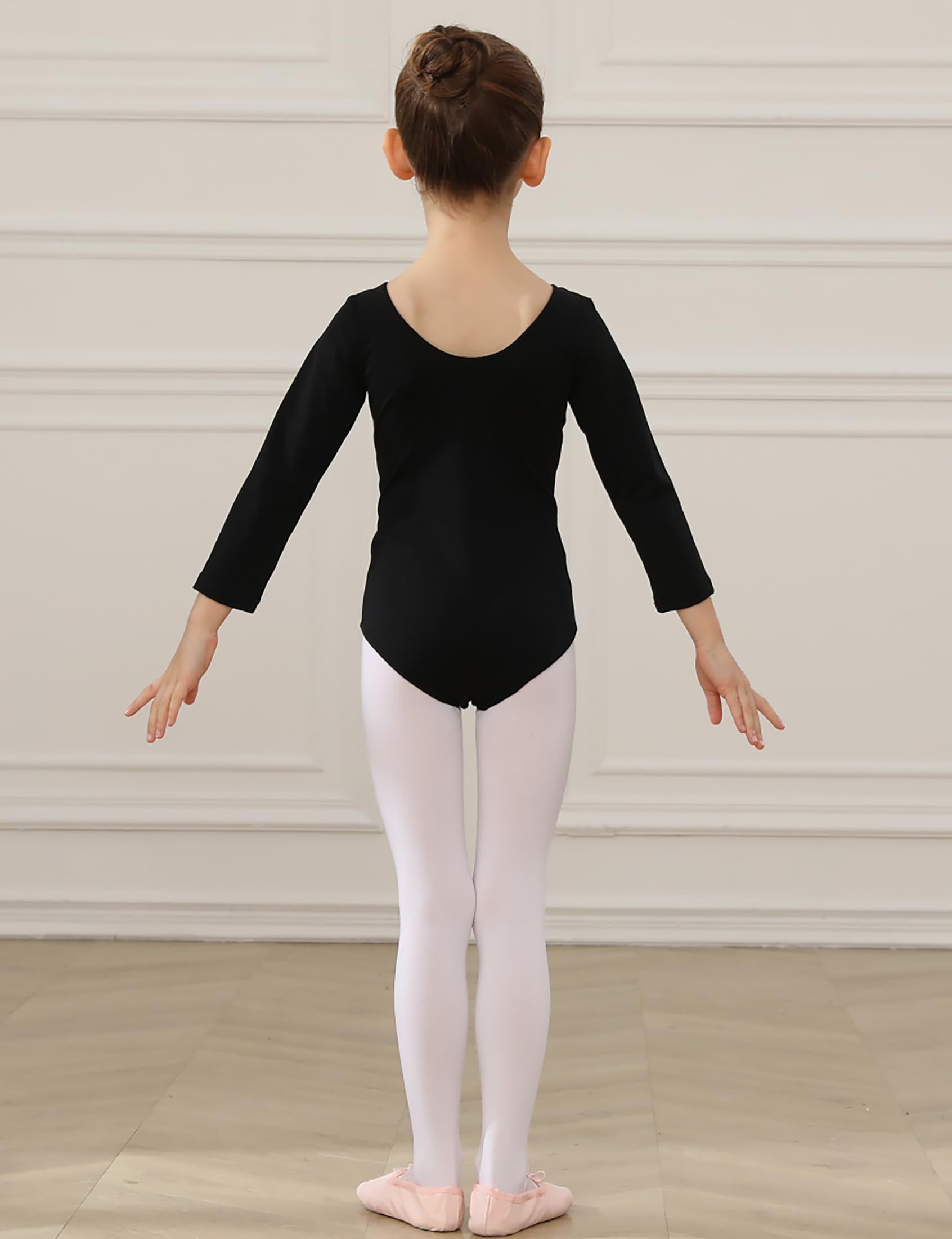 HIPPOSEUS Maillot de Ballet Mangas Larga para Niña Leotardos Danza Clásico Gimnasia Ritmica