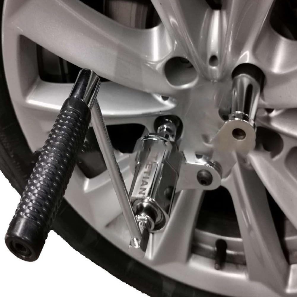Llave dinamométrica de 12 pulgadas con diseño de fácil agarre, perfecta para quitar tuercas de llanta de coche y camión con alta salida de par