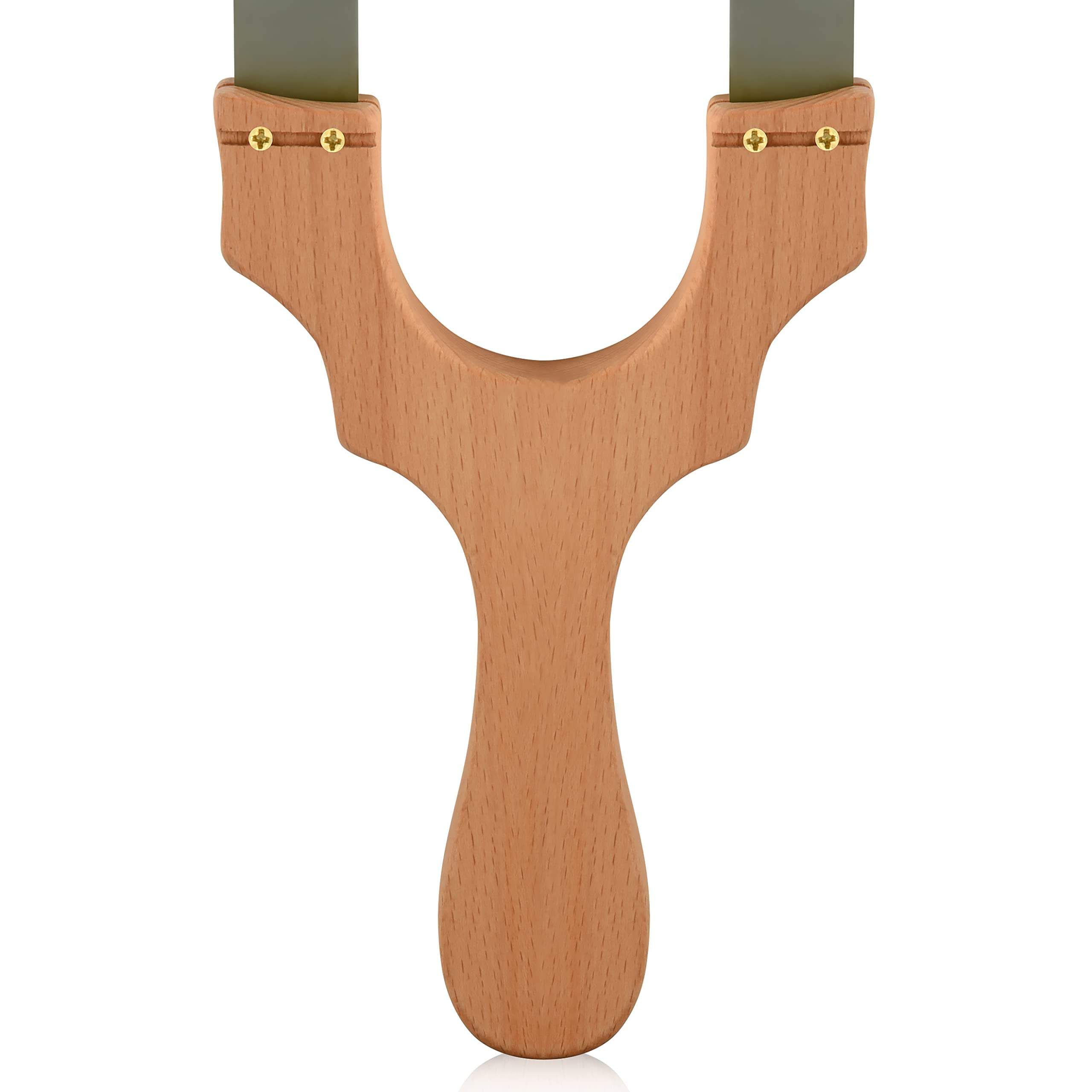 GERCAR Steinschleuder Profi für Jagd - Huck Zwille aus Holz - Set mit Stahlkugeln - Schleuder für Sport und Outdoor mit starkem Gummiband - Sportschleuder Katapult Slingshot - OneSize