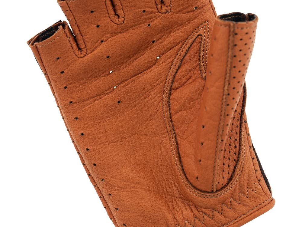 Amazon.co.jp: CACAZAN DDR-070 Half Finger Driving Gloves (Caramel
