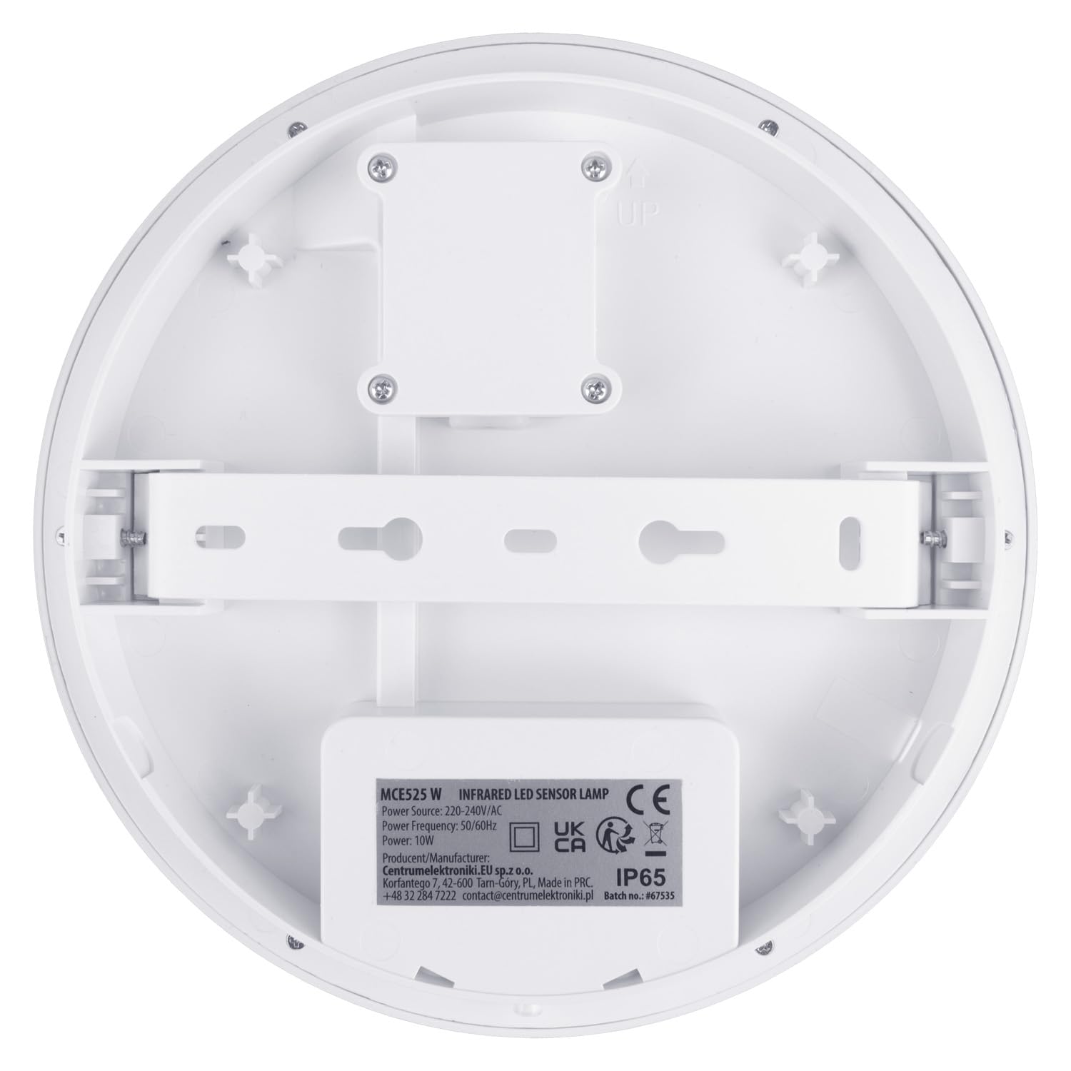 Maclean MCE525 lampa LED z czujnikiem ruchu | PIR 10 W, IP65, neutralna 4000 K, 1000 lm, lampa sufitowa do użytku wewnątrz i na zewnątrz z pracą ciągłą | klasa energetyczna F (biała)