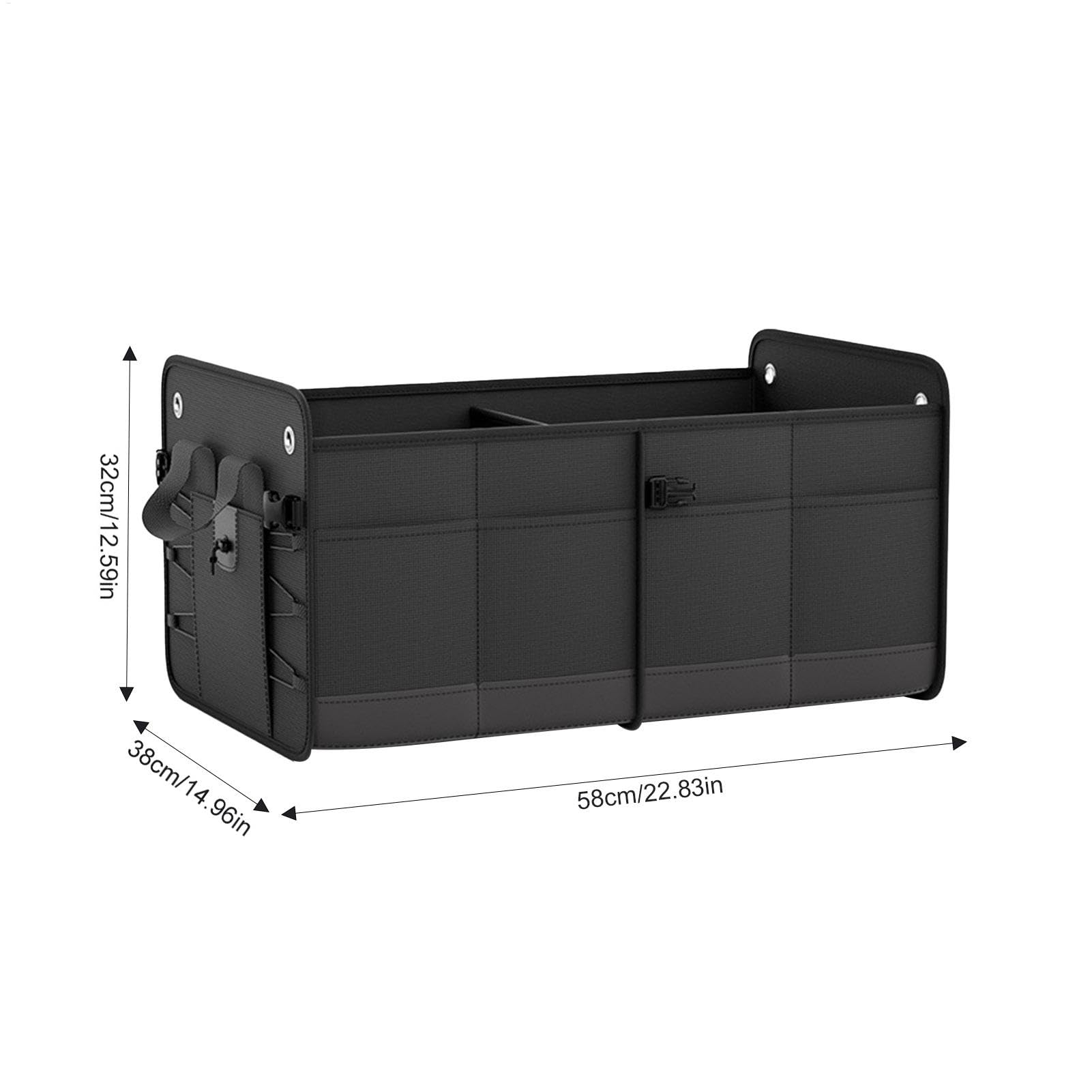 Organizer do bagażnika, składany organizer z wieloma przegrodami | przechowywanie dużych rozmiarów, narzędzia i potrzeby, łatwe przechowywanie i wygoda, 50 x 30 x 30 cm