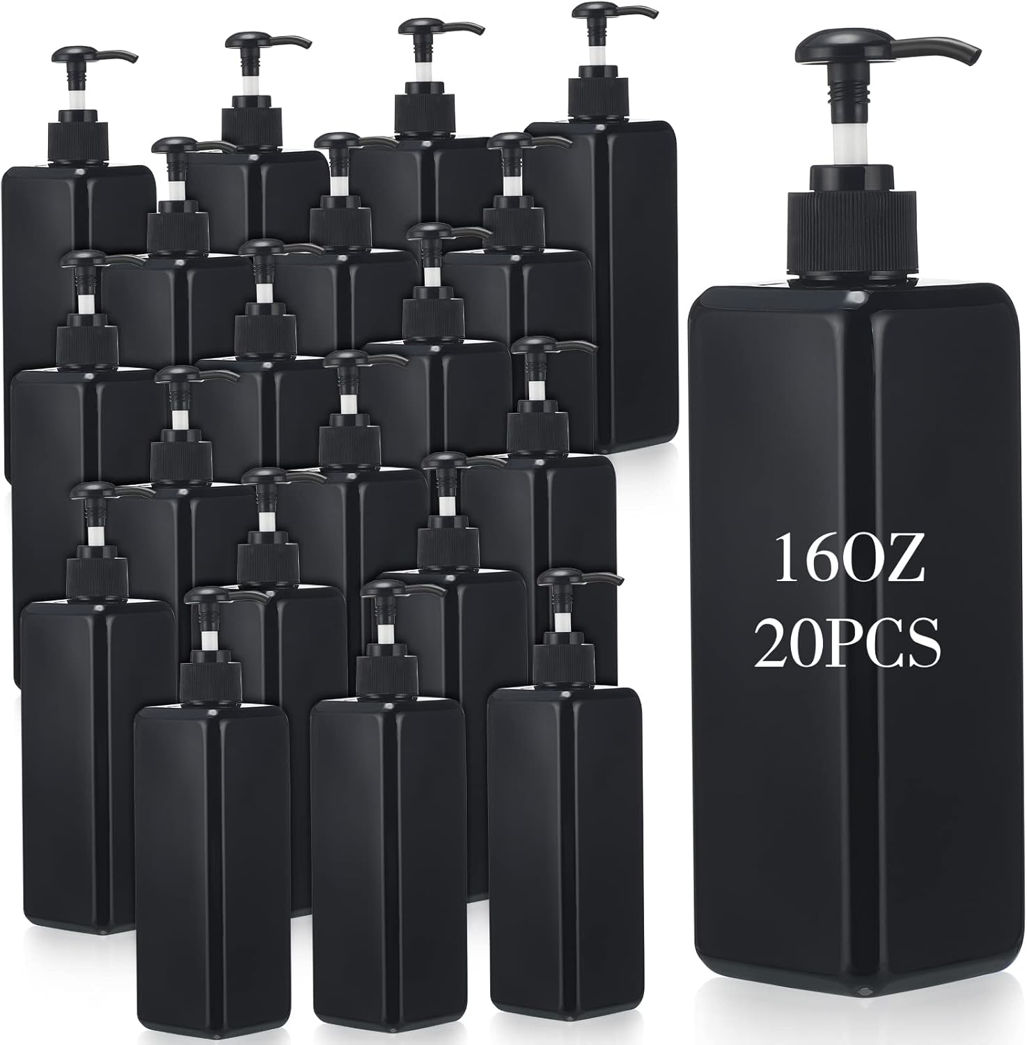 20 Pack 16oz/ 500ml Plastic Empty Bottles Refillable