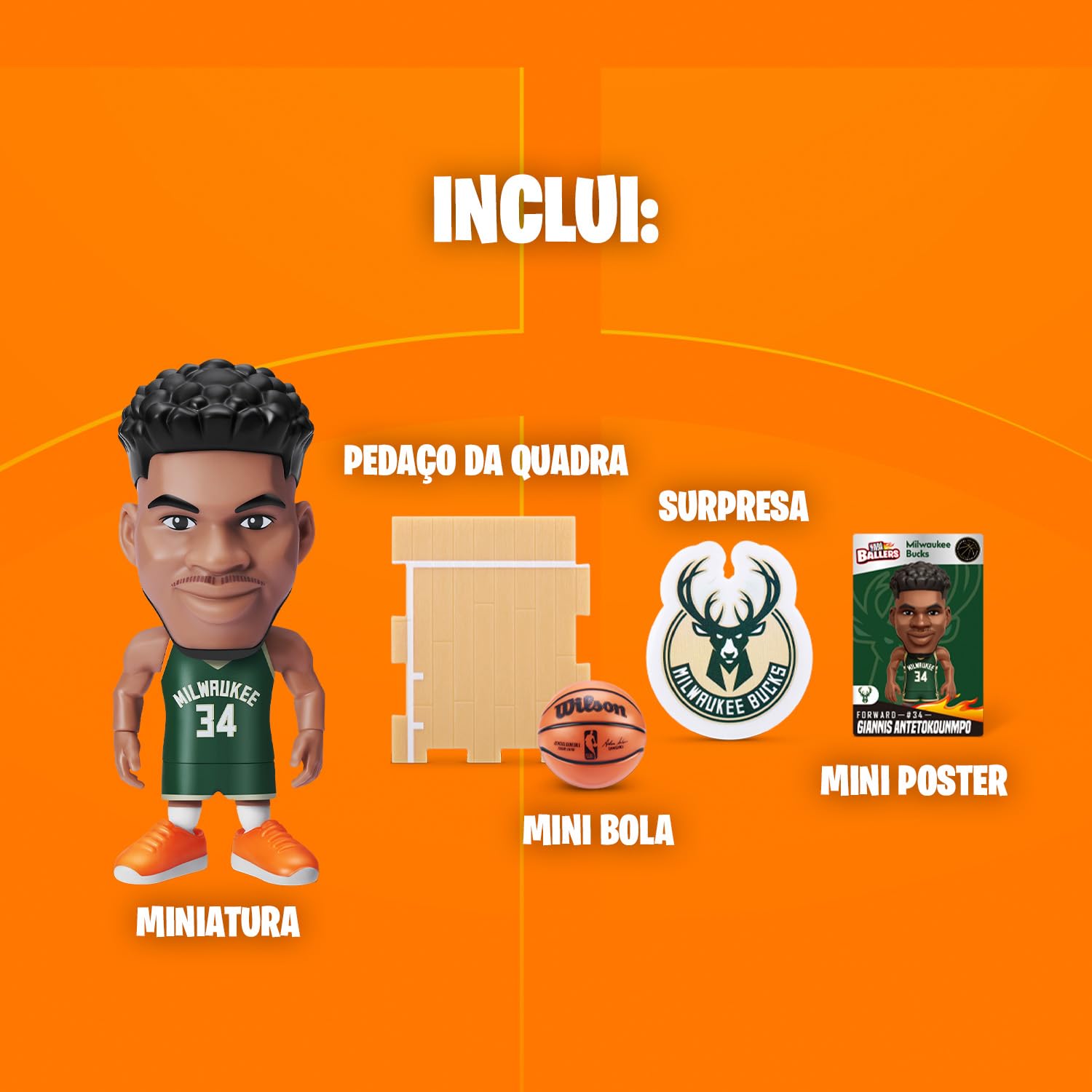 Candide, 5 Surprise NBA Ballers, Boneco Surpresa, Acompanha