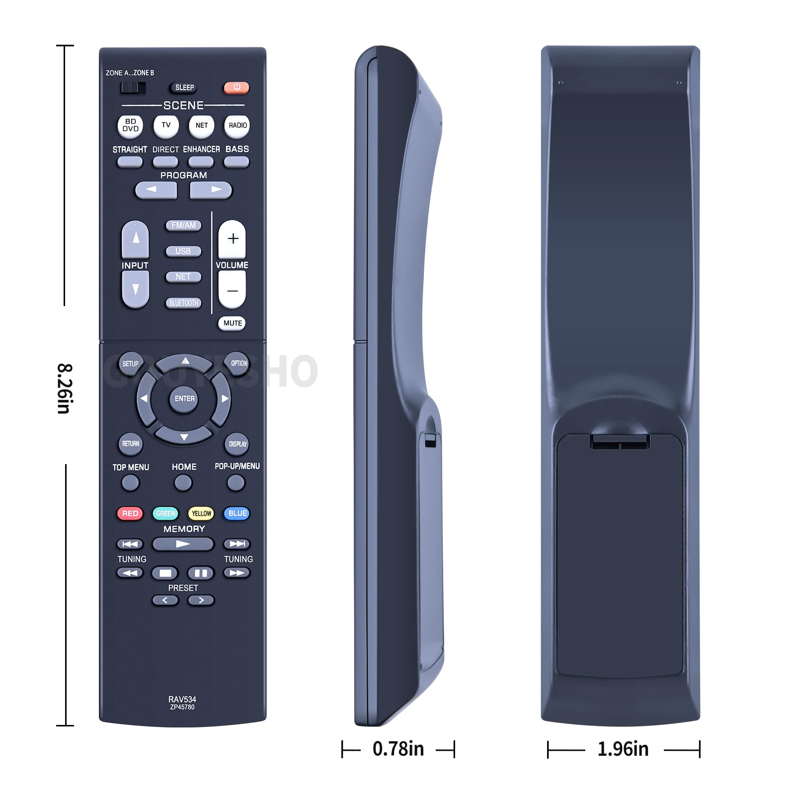 Telecomando Ricambio RAV534 Per Yamaha HTR-3069, RX-V483, RX-V485, RX-V579, RX-V583, RX-V581