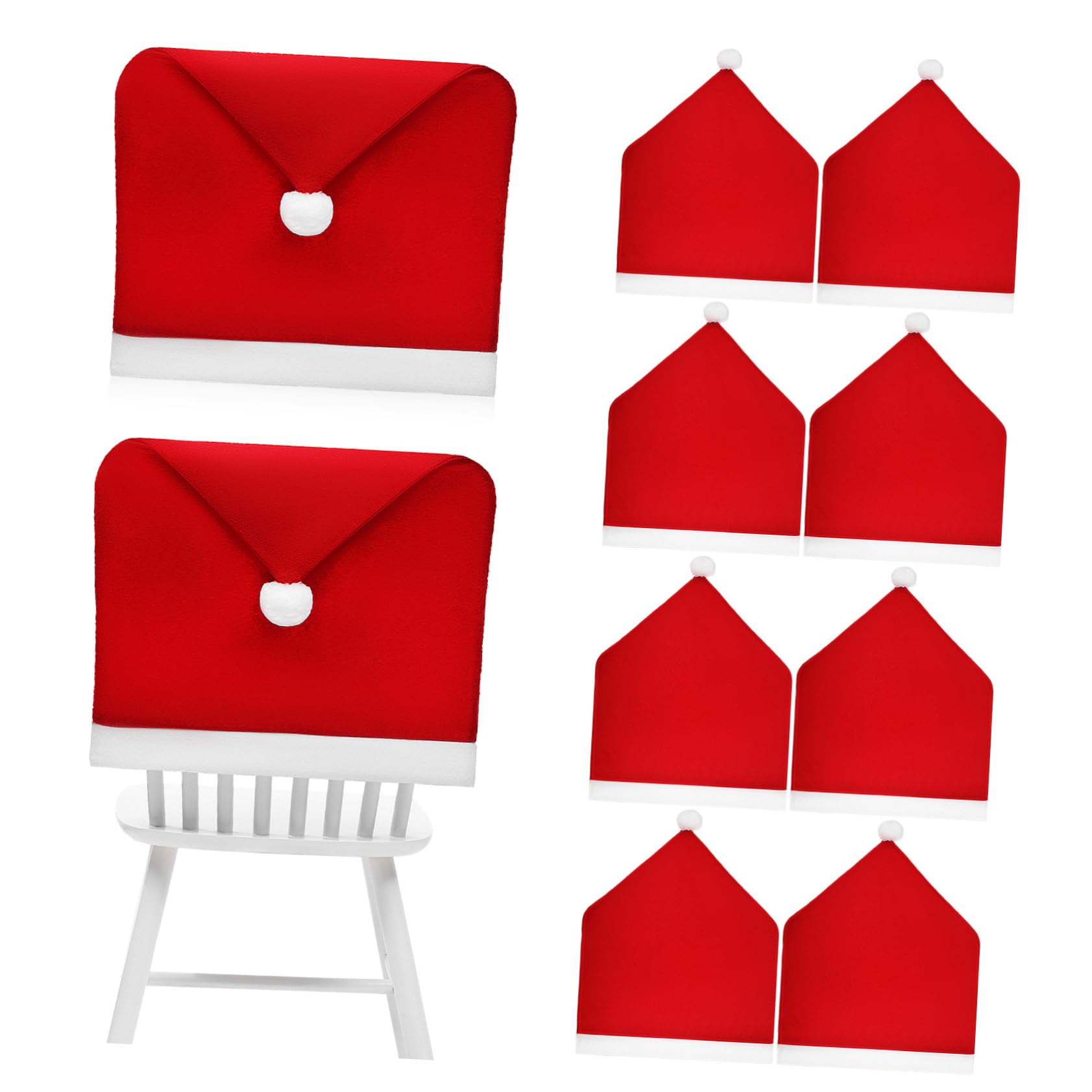 Décorations de Noël salle à manger avec 10 housses de dossier de chaise