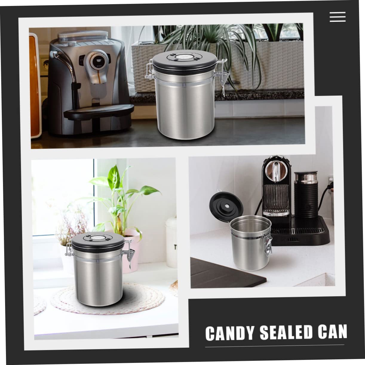 Hohopeti 1set Contenitore Ermetico Per Alimenti Per Animali Barattolo Inossidabile Per Snack e Cibo Per Cani e Gatti Design Elegante e Compatto Per Conservare Snack e Alimenti Secchi