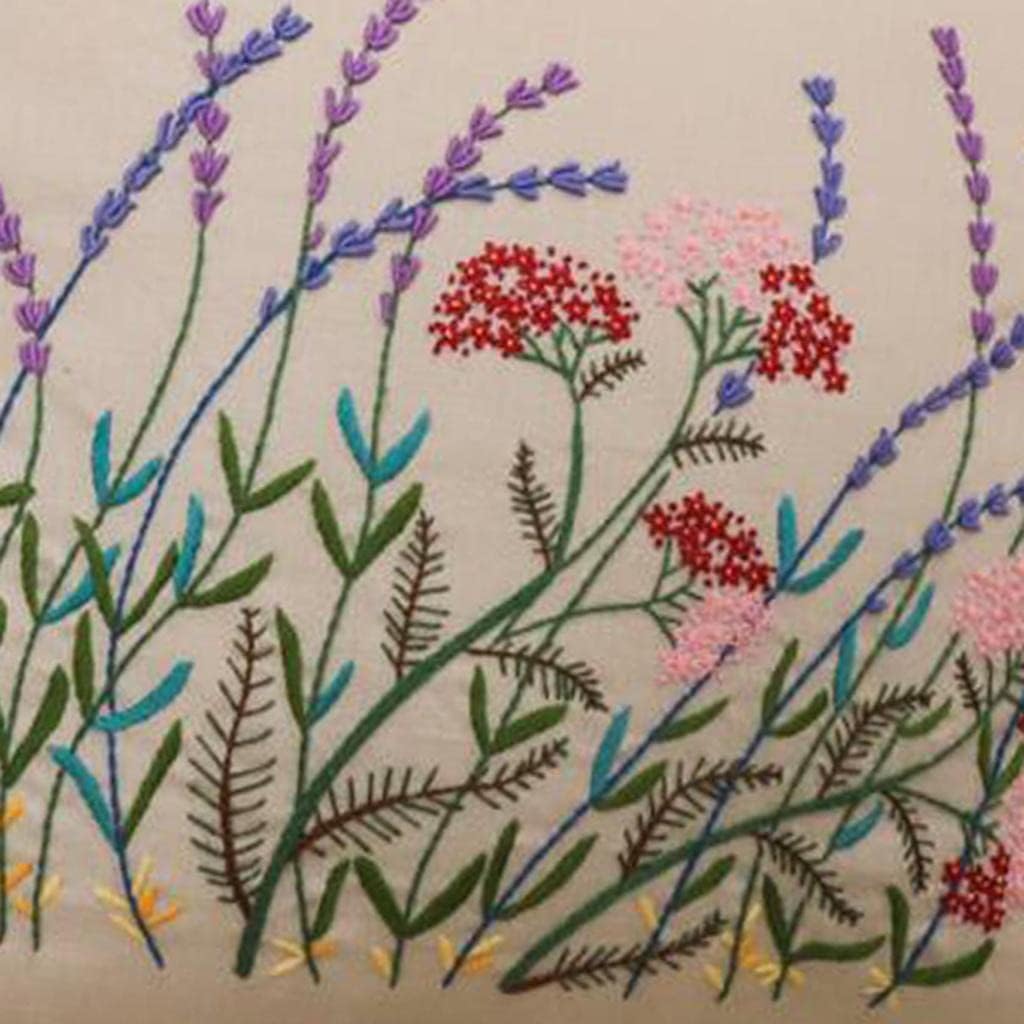 Menolana 2 Craft Kits, Embroidery Kit with Pillowcase Cover, Instruction, Drawings, for Pillow Cover, Cushion Cover