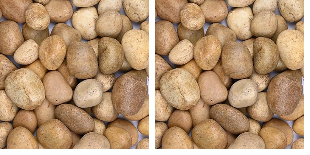 ORILEY Beach Pebbles Polished (3-6cm, Yellow, 8kg) Smooth & Round Stones River Rocks Decorative for Home Decor Aquariums Crafting Garden Lawn (Pack of 2)-picture-13