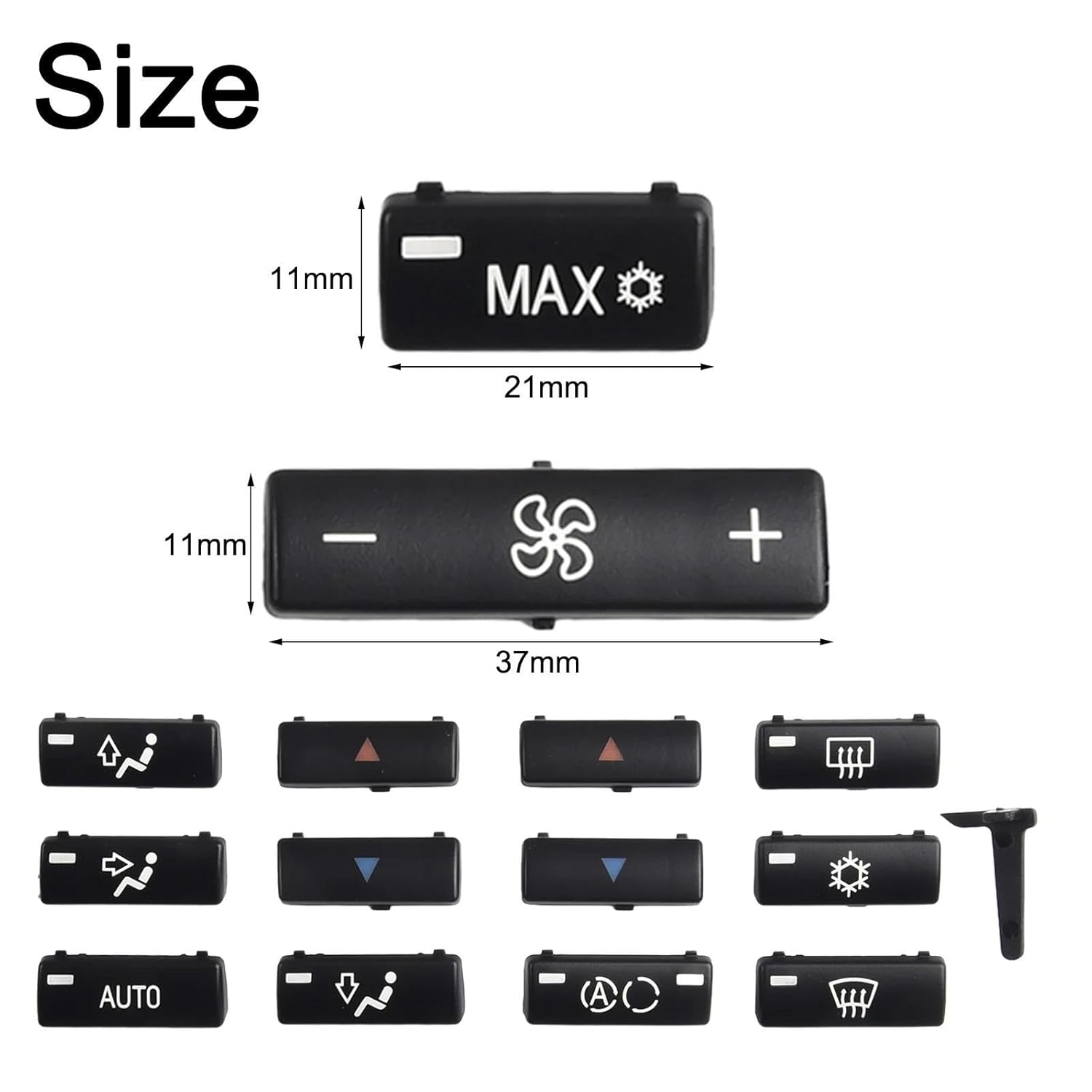 Car Climate A/C Control Panel Switch Buttons Cover for 5 Series E39 1996-2002 E53 1998-2006 Air Conditioning Switch