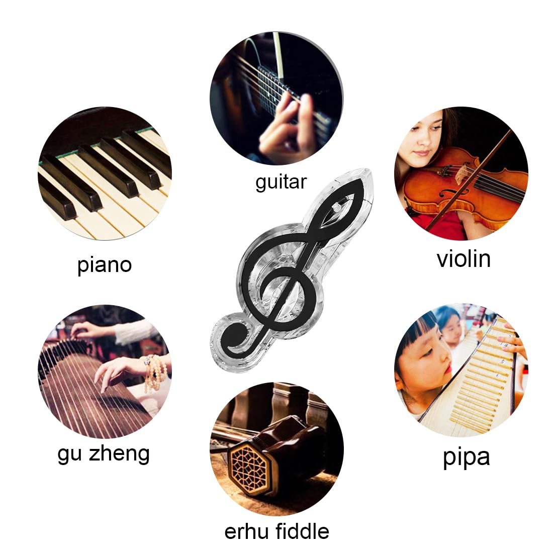 KQRZG Pinces pour Livre de Partition, 8 pièces, Pince à Livre, Chemises pour Partitions, Clip de Livre de Musique, Musique pour Piano, Page Support Clips, Idéal pour Pupitre Musique et Travailler