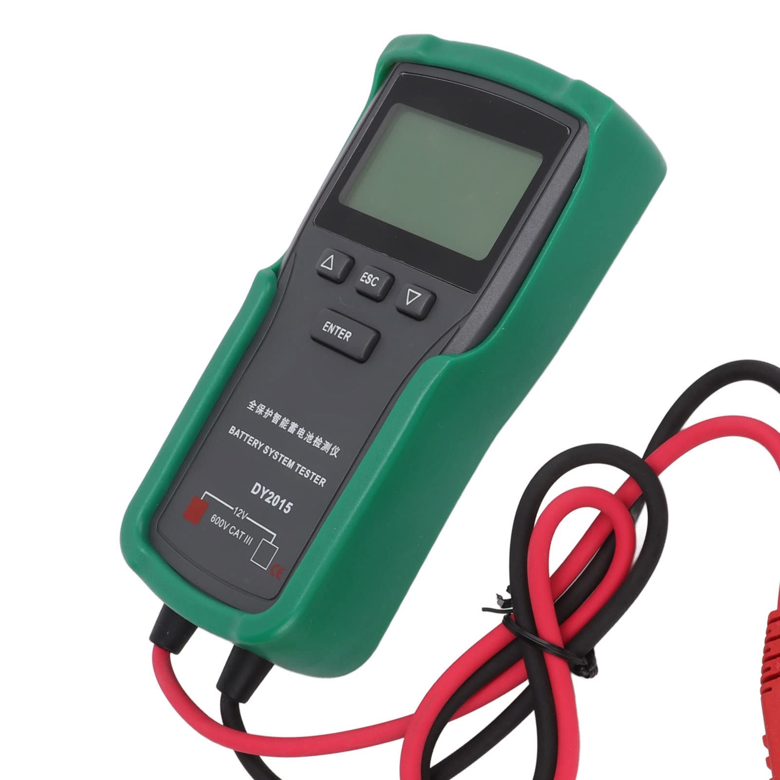 Marhynchus Tester Batteria, Protezione della polarità Inversa Rapida e Accurata, Materiale Durevole con Modello ABS DY2015 Automotive 12 V Ampiamente Applicazione per Camion, Automobili,