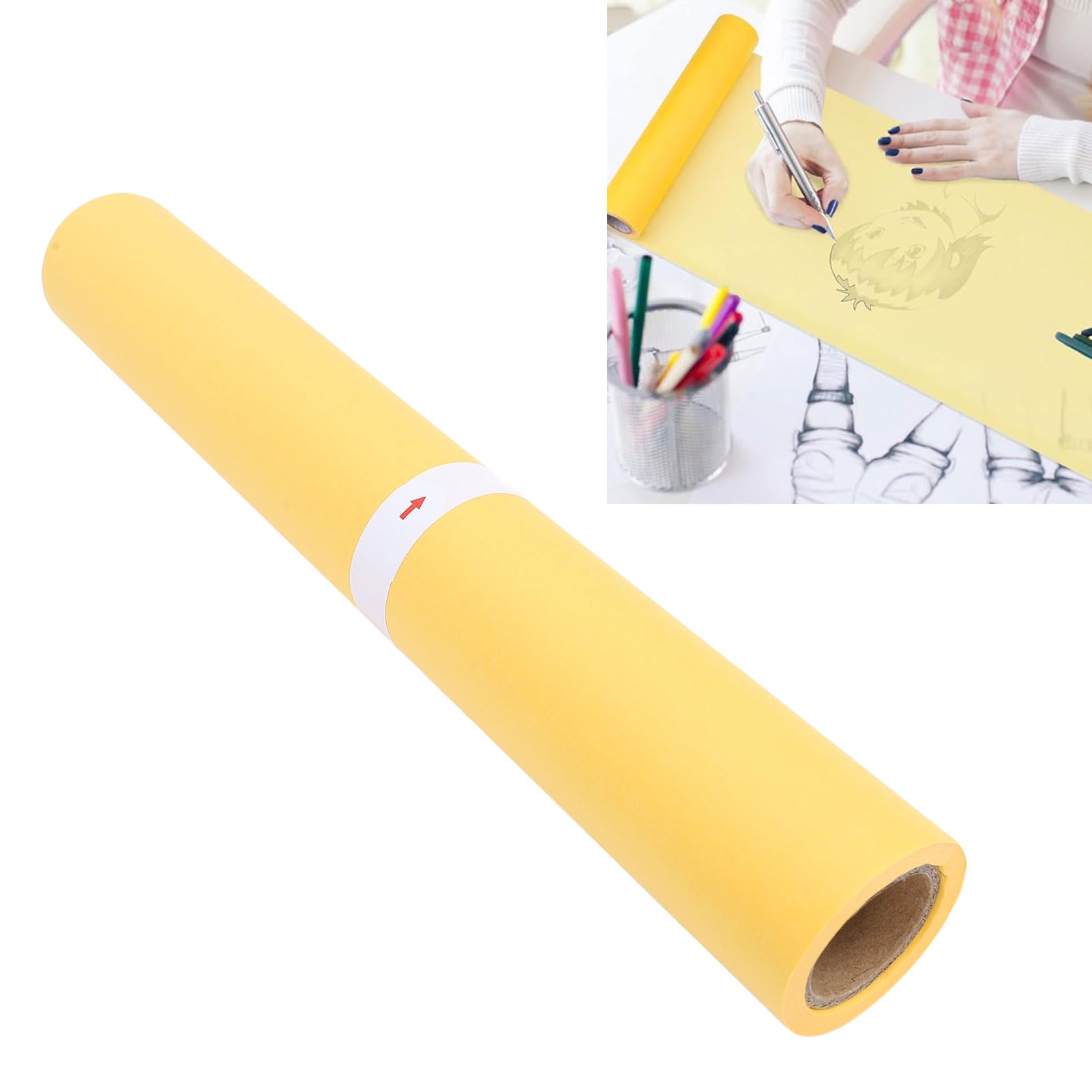 Papier Calque Jaune 12 Pouces 31cm Rouleau 23 mètres pour Artisanat Design