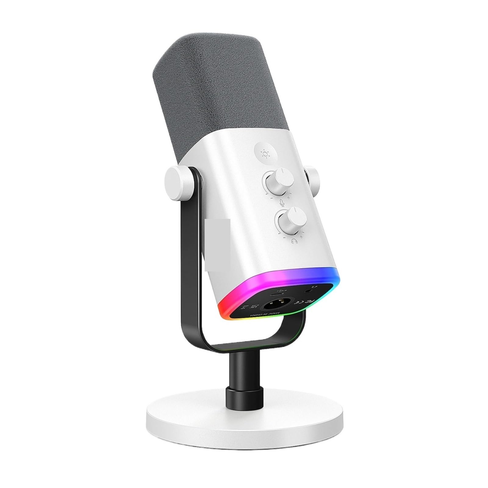 Mikrofon Dynamiczny USB/XLR Z Przyciskiem Wyciszania Dotykowego, Gniazdo Słuchawkowe, Elementy Sterujące We/wy, Mikser PC PS5/4, Do Gier Czysty OdbióR DźWięKu(AM8W)