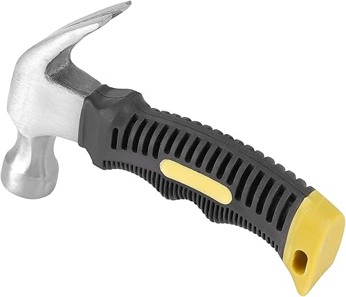 Miniatura 4 de Paquete de 4 martillos de garra rechoncha de 8 onzas, mini martillo multifunción pequeño, cabeza pulida brillante y mango de agarre suave y cómodo,