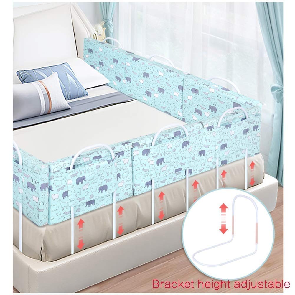 Barriera Letto, per Neonati e Bambini Piccoli - Paraurti in Schiuma per Lettino per Bambini, Dimensioni 50 cm/60 cm, Confezione da 1 (Colore: Rosa, Dimensioni: 50 cm)