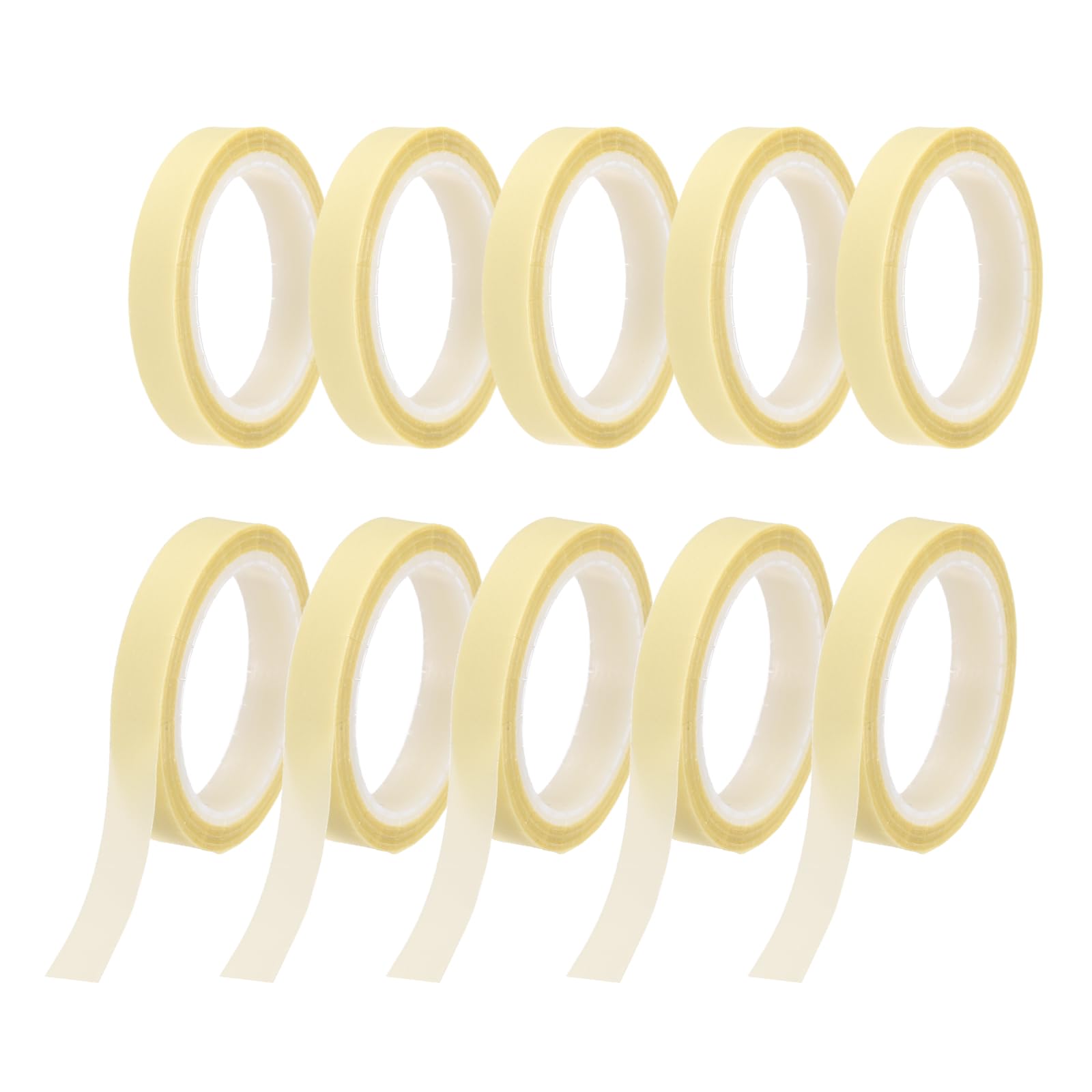PATIKIL 10Rolls Highlighter Tapes, 5M x 6mm Transparent Marking Sticker Removable Clear Color Tapes Office Class Supplies for Teacher Book Reading Home Morandi Yellow