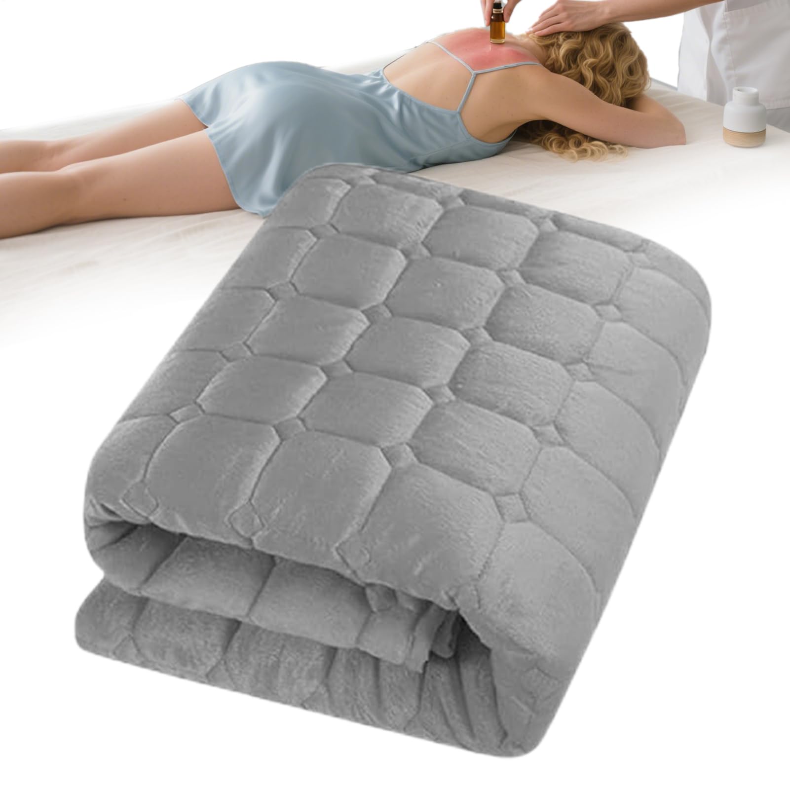 Housse de Table de Massage, Tapis Anti-Dérapant pour Lit Ésthétique, Matelas Souple Respirant 180x90cm pour Banc Épilation Visage Canapé Détente