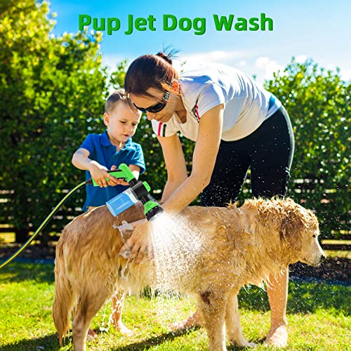 Pup Jet Dog Wash Hose Attachment, 8 Pieces Pet Bathing Tool Set includes Hose Nozzle 100cc Foam Sprayer, Pet Grooming Glove and Rubber Comb Brush for Showering Dog Horse, Car Wash and Watering Plants Pup Jet Dog Wash Hose Attachment, 8 Pieces Pet Bathing Tool Set includes Hose Nozzle 100cc Foam Sprayer, Pet Grooming Glove and Rubber Comb Brush for Showering Dog Horse, Car Wash and Watering Plants