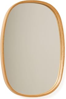 Dmora Specchio Neroli 38x55h cm Marrone Rovere Forma Ovale Tipologia a Parete, Colore...