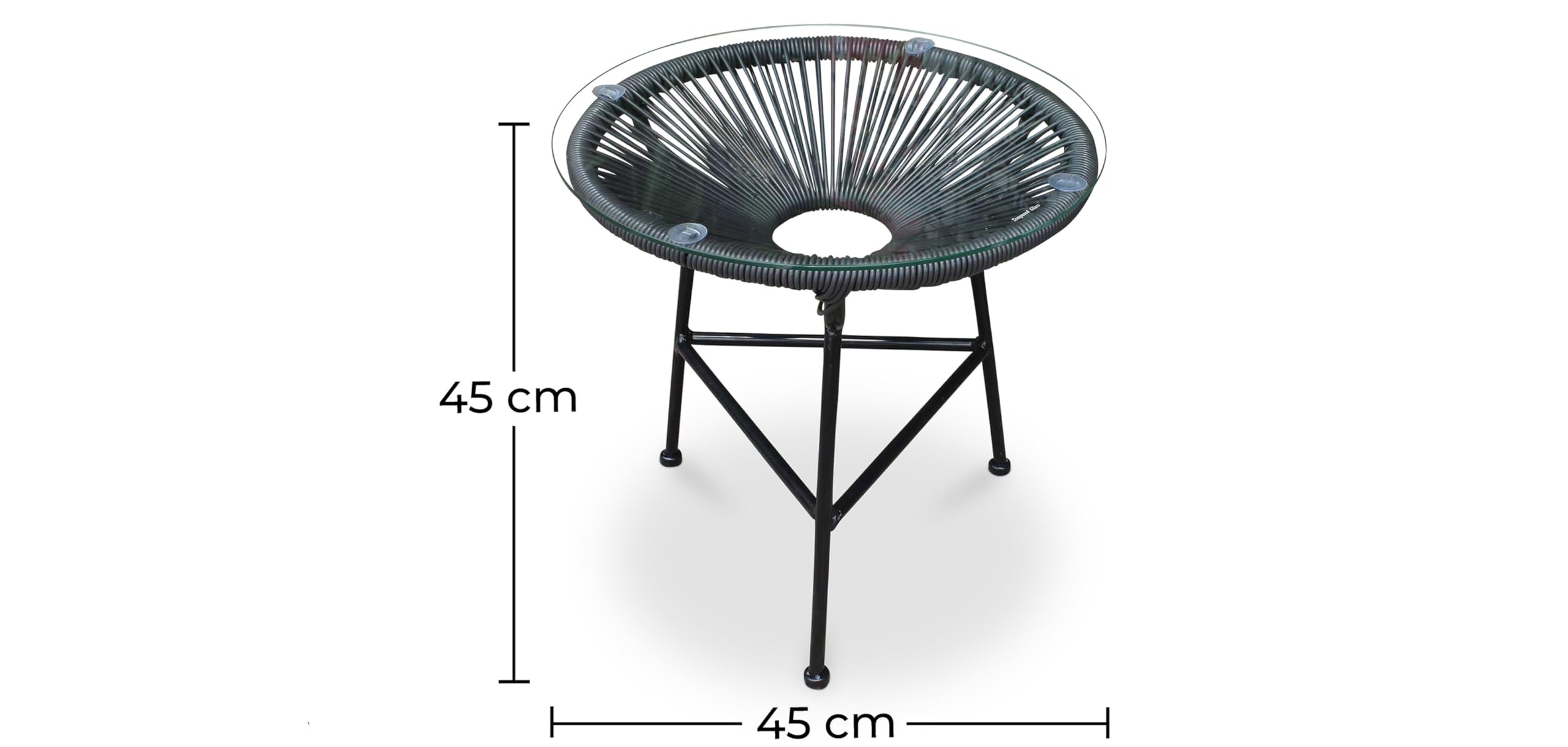 Acapulco Style Table de Jardin - Table d'Appoint - Acapulco Jaune