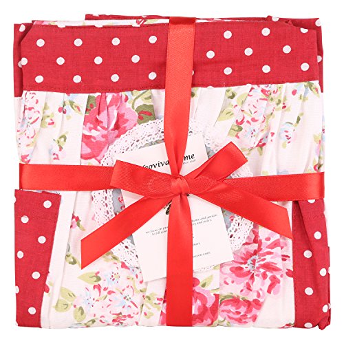 Neoviva Kitchen Aprons For Women With Pockets,Cooking Aprons For Women Apron Dress For Baking Bbq And Gardening Floral Lollipop Red #TOP6