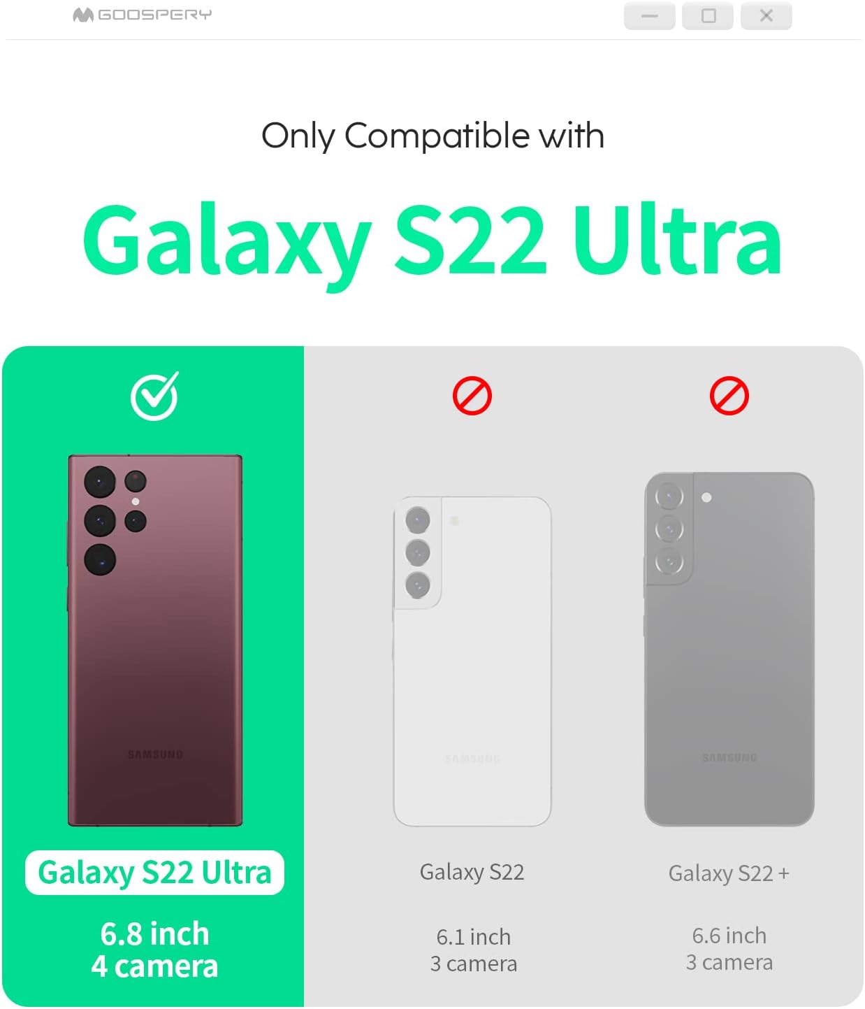 GOOSPERY Magnetic Door Bumper Compatible with Galaxy S22 Ultra Case, Card Holder Wallet Easy Magnet Auto Closing Protective Dual Layer Sturdy Phone Back Cover - Black - Image 6