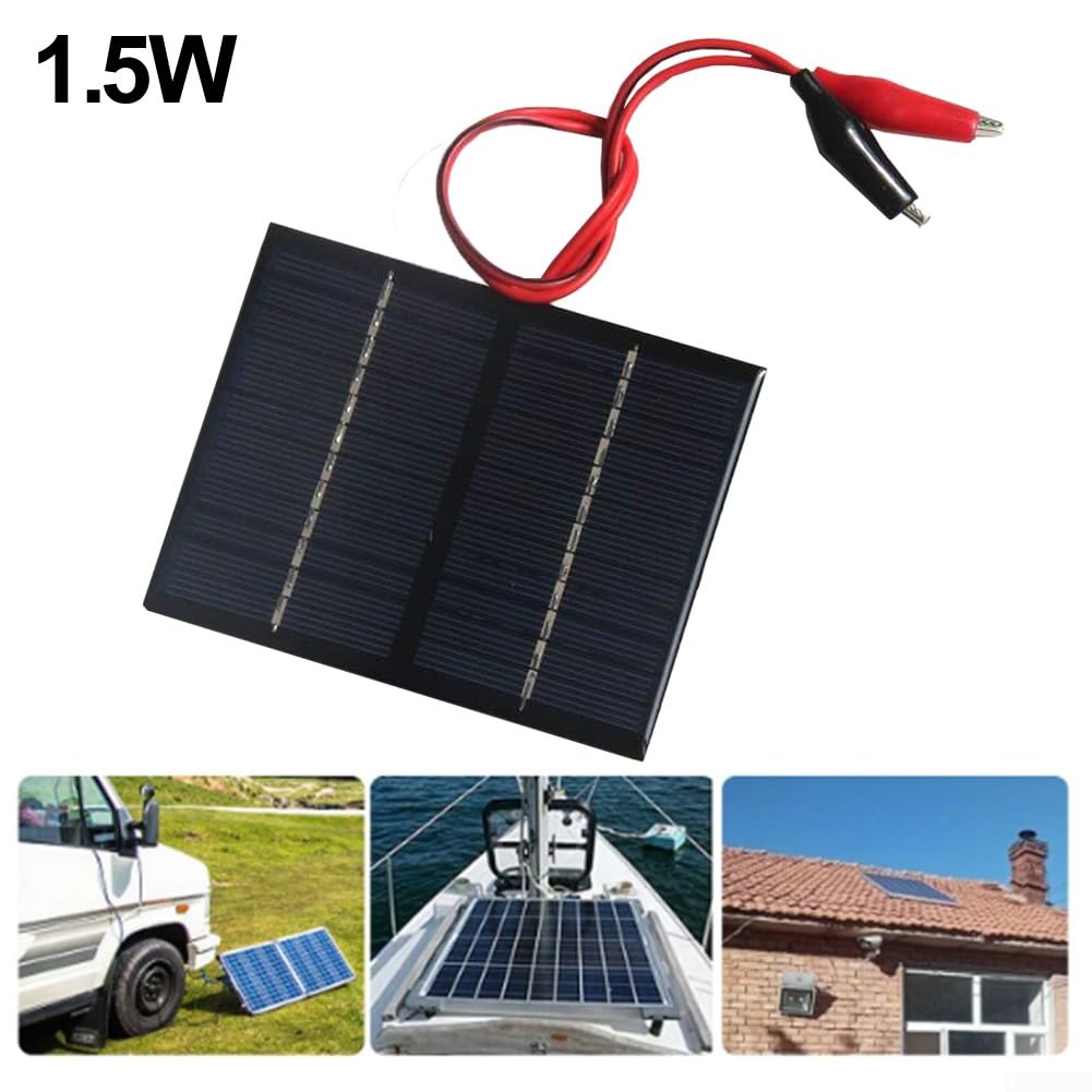 Pannello solare 12V 1,5W mini celle solari portatili, fai da te in polisilicio, pannello solare 115 x 90 mm per energia solare, casa fai da te, progetti scientifici - giocattoli (1 pz)