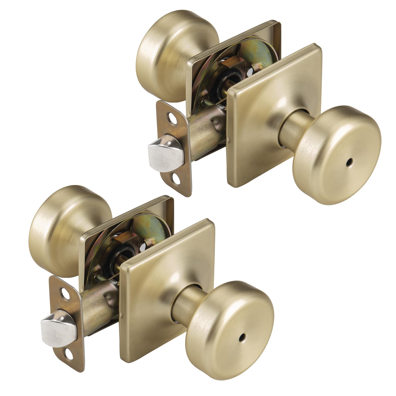 Black Door Knobs - 6 Pack Privacy Knobs -21