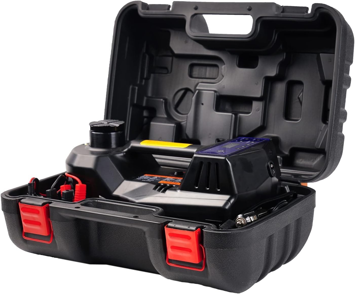 JANVITHA DC 12V Electric Hydraulic Car Jack with Digital Tire Inflator and LED Light Car Tyre Kit | Weight Capacity 5 Ton |JCJDI5TB (Height Upto 17.7 Inches)