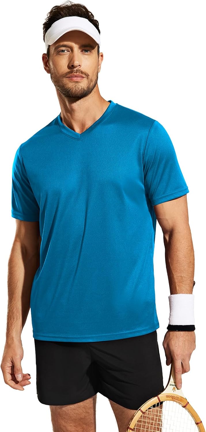 MIER Men's Quick Dry Workout Shirts Moisture Wicking Running Athletic Performance T-Shirts Recycled Polyester Top Tee - Image 7