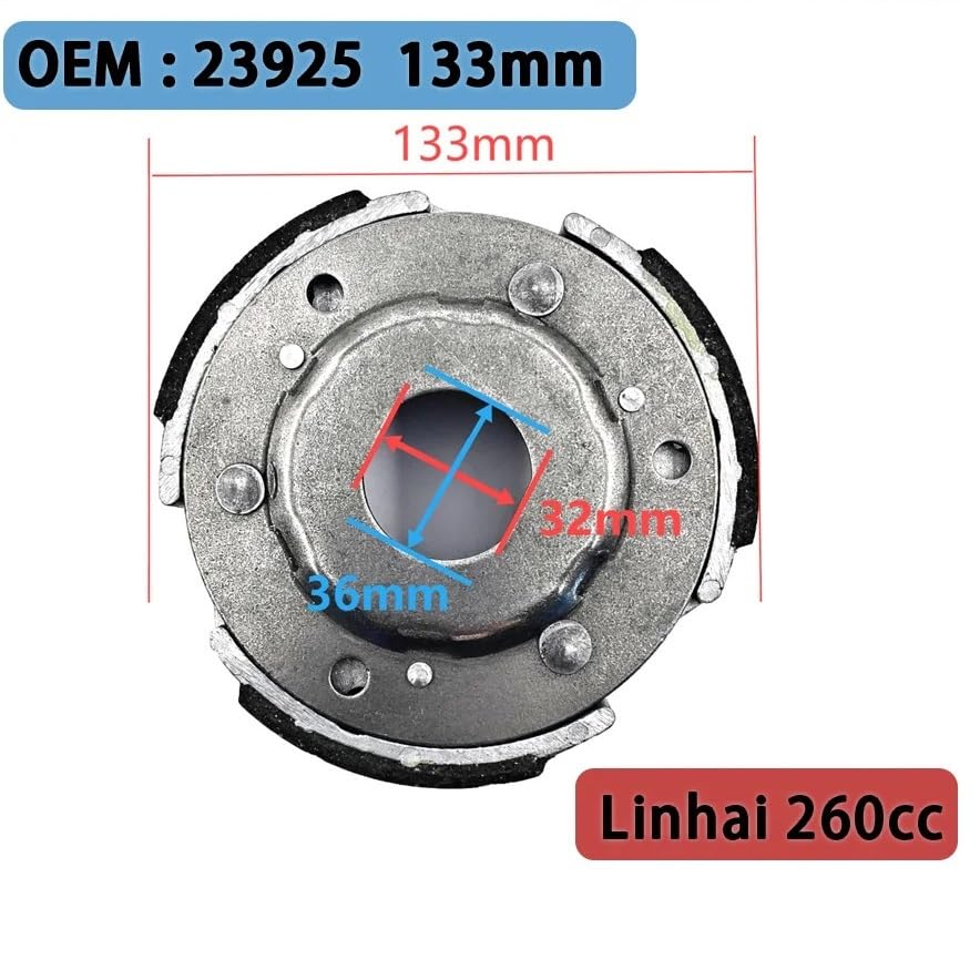 Plaquette d'embrayage 133 mm Linhai Bighorn contre les vibrations moteur