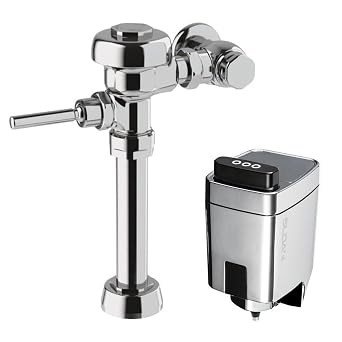 Sloan 111 Water Closet Flushometer, 3780018 & Sloan EBV-500-A Retrofit, 3325500 Bundle - Fixture Connection Top Spud, 1.28 GPF Flush Valve, Exposed Side Mount Sensor, 72 Hour Sentinel Flush