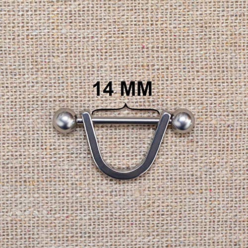 316L Surgical Stainless Steel Nipple Ring - Nipple Shield Piercing with Ruby - Barbell Jewelry - Nipple Barbell 14g - Body Piercing Jewelry
