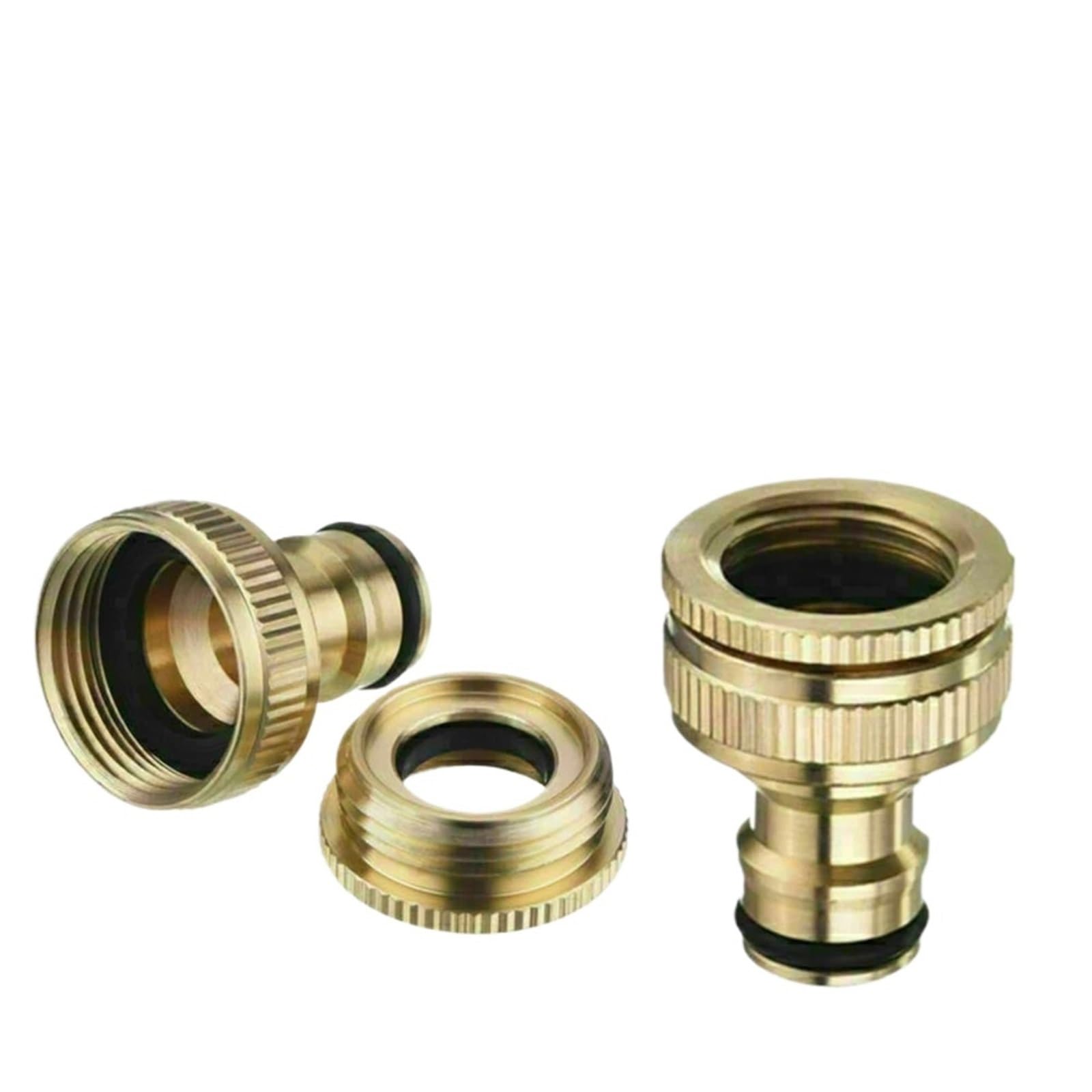 Pipe Connector 1/2pcs G3/4 to G1/2 Brass Fitting Adaptor Hose Tap Faucet Quick Water Garden Irrigation for the Hose,Garden(2pcs)
