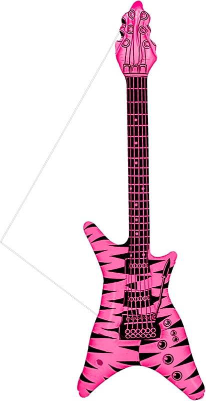 W WIDMANN MILANO Party Fashion - Guitare gonflable, Longueur environ 105 cm, Instrument, Air Guitar, Fête à thème, Carnaval