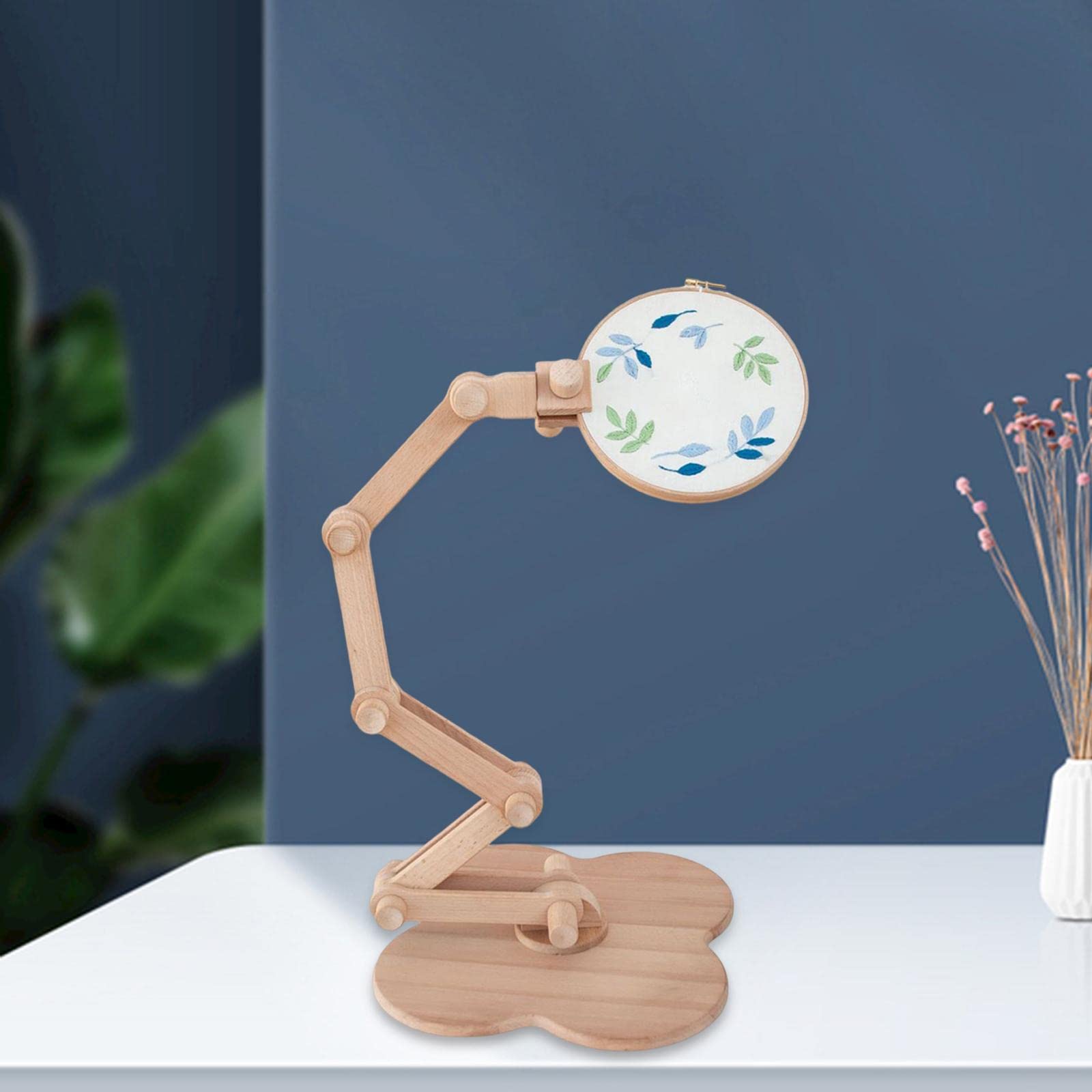 Stickrahmenständer, Verstellbarer, drehbarer Kreuzstich-Stickrahmen aus Holz, for DIY-Nähkunst, Schneiderei oder Stickerei/662