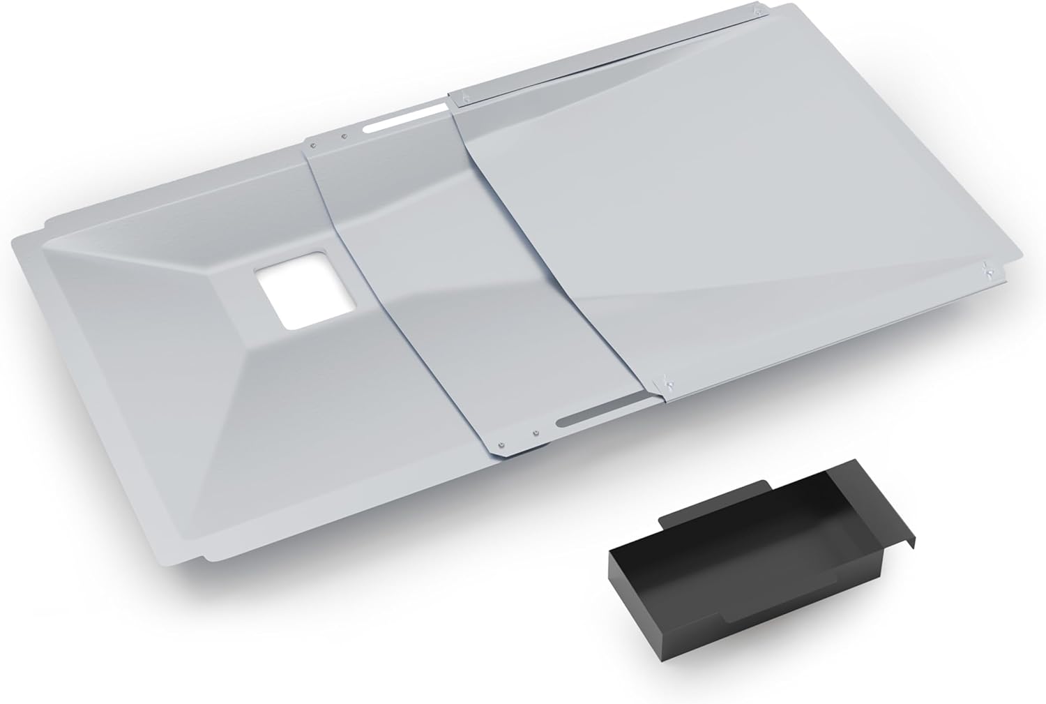 Adjustable Grease Tray with Catch Pan, Grease Tray Replacement Parts for Nexgrill Grills, Drip Pan Replacement for Expert Grill, Universal Grease Drip Pan for Kenmore Dyna Glo Gas Grills