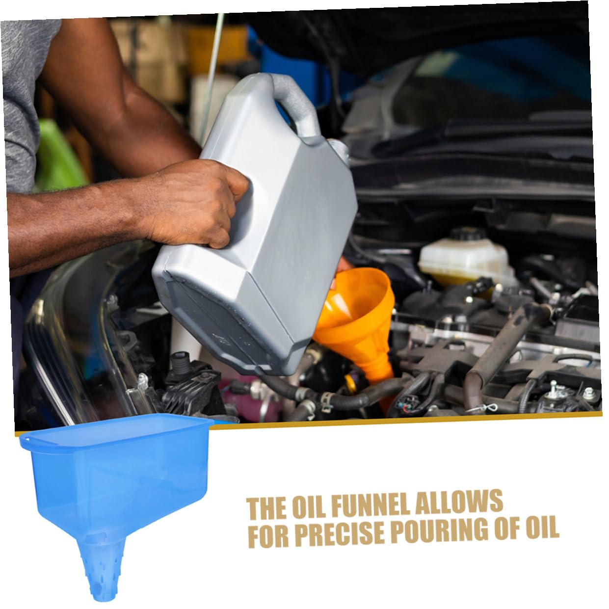 LIFKOME 2pcs Wide Mouth Funnel for Car and Motorcycle Gasoline Oil Change Flexible Auto Funnel for Engine Transmission Fluid Leak-Resistant Oil Pouring Tool