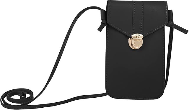 NiCoLa Crossbody Phone Bags Mini Touch Screen Phone Bag, PU Phone Bags Purse for Women, Phone Purse Bag with Shoulder Strap for Hiking Strolling Dog Walking