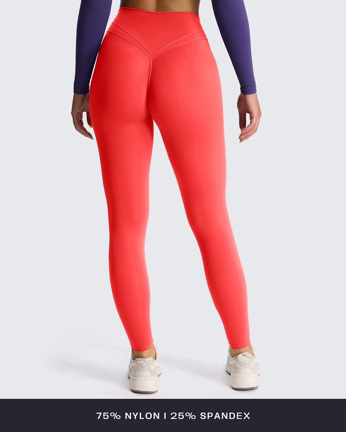 Aoxjox Women's High Waisted Workout Siren Leggings Hidden Scrunch Butt Lifting Tummy Control Gym Yoga Pants 26" - Image 3