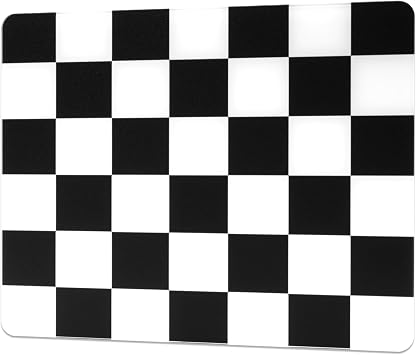 XVX Tempered Glass Gaming Mouse Pad - Ultra-Smooth Micro-Etched Hard Surface for Esports & FPS Games, 16.14"12.20" Large Checkerboard Mousepad, Durable & Easy to Clean for Gamers/Designers