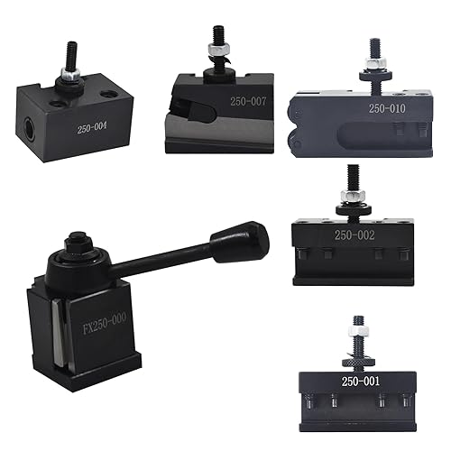 Kimllier 6 piezas OXA 250-000 Tipo de cuña de cambio rápido Herramienta Post Set 8 pulgadas Swing OXA Tool Post