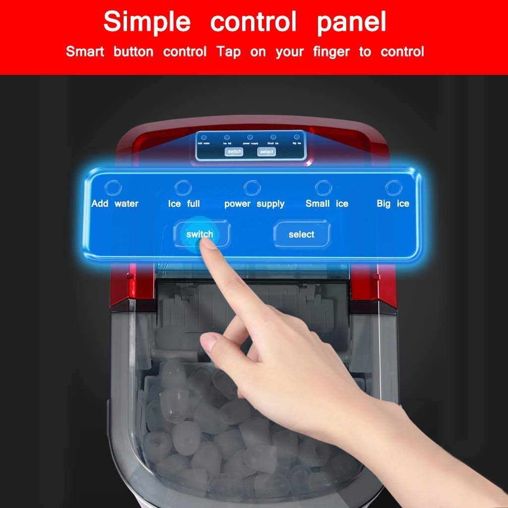 Machines Ice Machine Ice Ice Home Office Moor Manufacture Ice 6~8 Minutes 2.2 Liter Water Tank Tubes qujunji